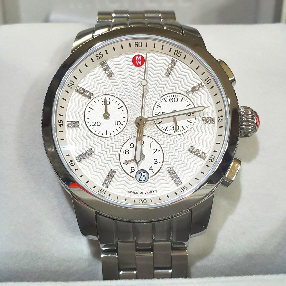 Michele Watch Uptown Diamond Silver